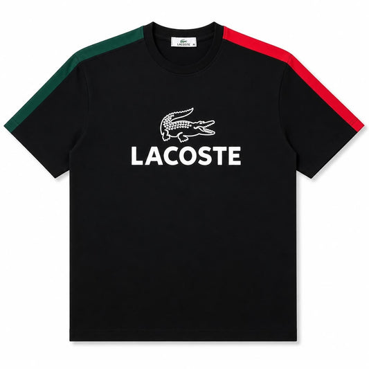 Lacoste Oversized Logo Print 100% Cotton Crew Neck T-Shirt